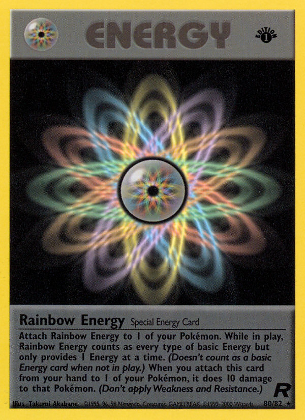 Rainbow Energy (80/82) [Team Rocket 1st Edition] | Nerdhalla Games