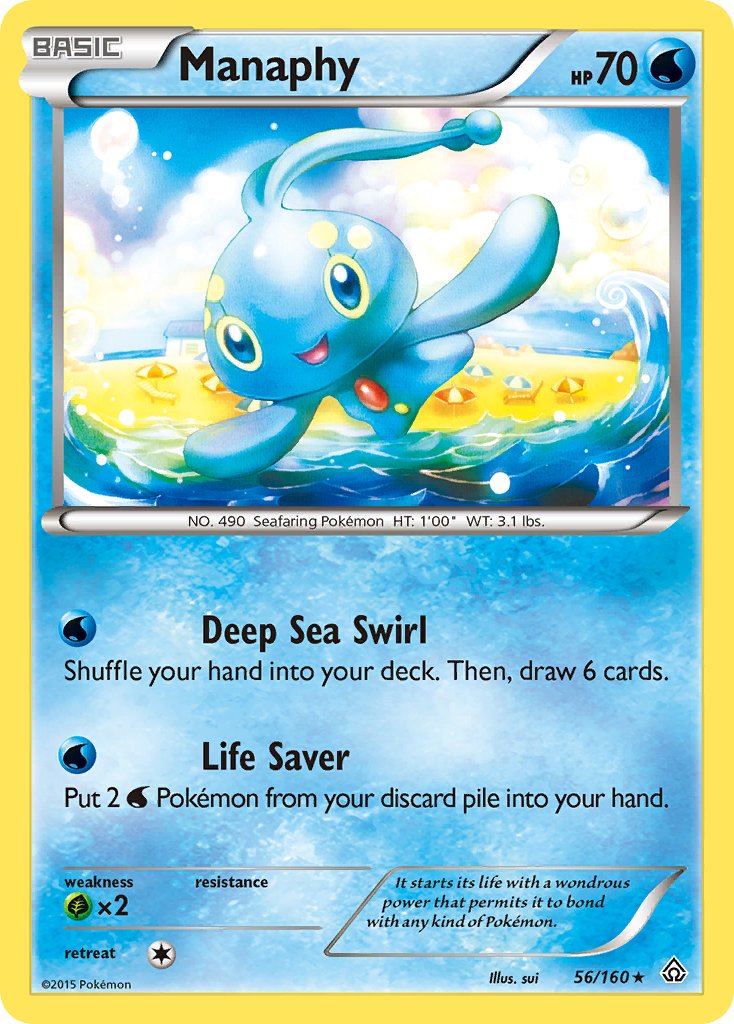 Manaphy (56/160) (Battle Arena Deck Exclusive) (Theme Deck Exclusive) [XY: Primal Clash] | Nerdhalla Games