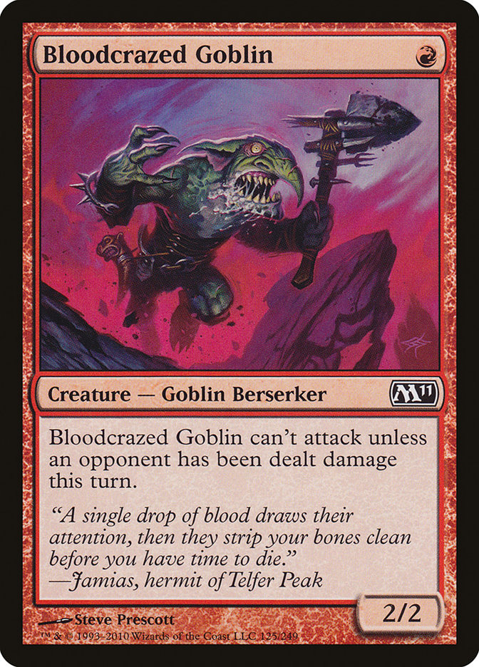 Bloodcrazed Goblin [Magic 2011] | Nerdhalla Games