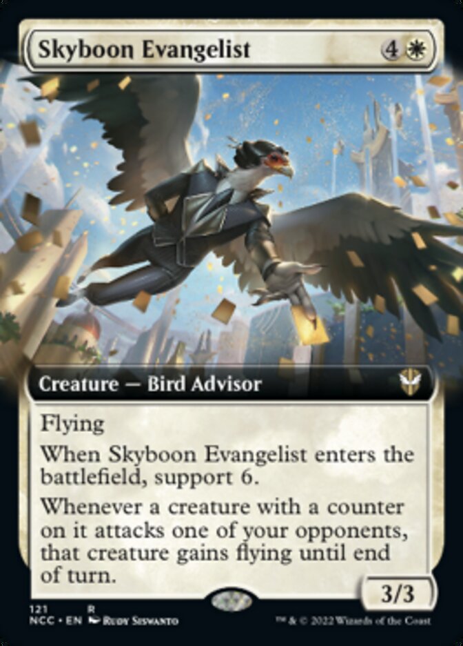 Skyboon Evangelist (Extended Art) [Streets of New Capenna Commander] | Nerdhalla Games