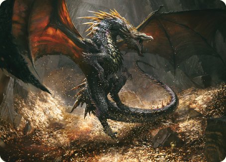 Cavern-Hoard Dragon Art Card [The Lord of the Rings: Tales of Middle-earth Art Series] | Nerdhalla Games