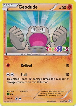 Geodude (43/83) (Toys R Us Promo) [XY: Generations] | Nerdhalla Games