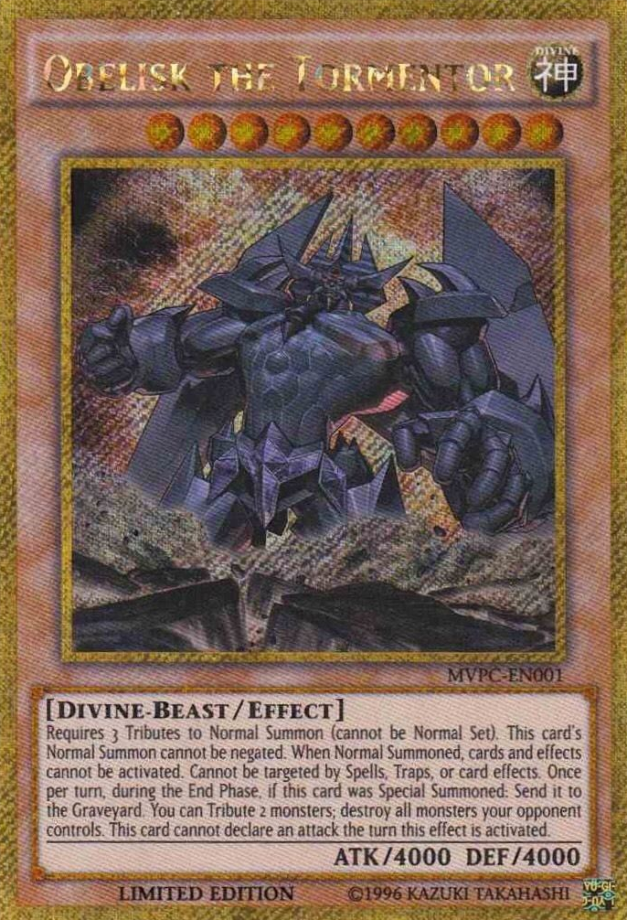 Obelisk the Tormentor [MVPC-EN001] Gold Secret Rare | Nerdhalla Games