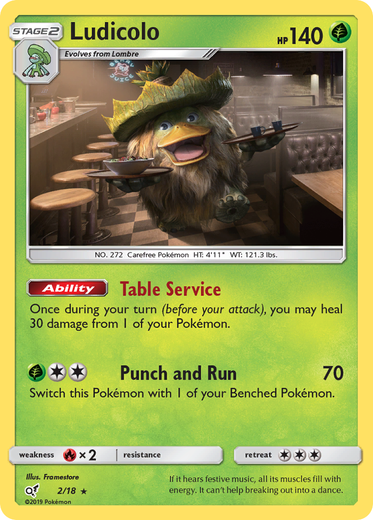 Ludicolo (2/18) [Sun & Moon: Detective Pikachu] | Nerdhalla Games