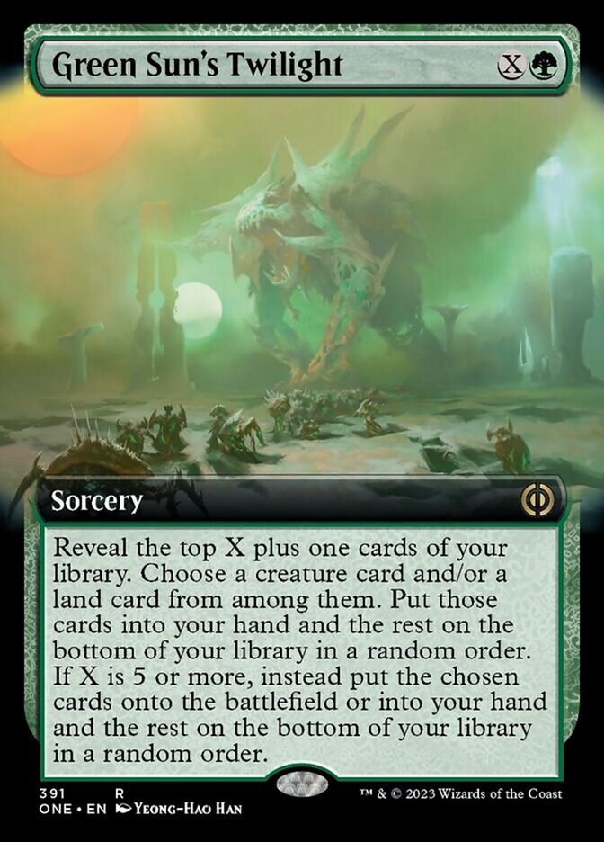 Green Sun's Twilight (Extended Art) [Phyrexia: All Will Be One] | Nerdhalla Games