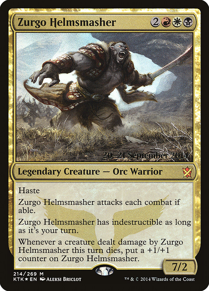 Zurgo Helmsmasher  [Khans of Tarkir Prerelease Promos] | Nerdhalla Games