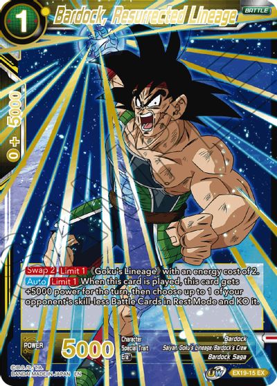 Bardock, Resurrected Lineage [EX19-15] | Nerdhalla Games