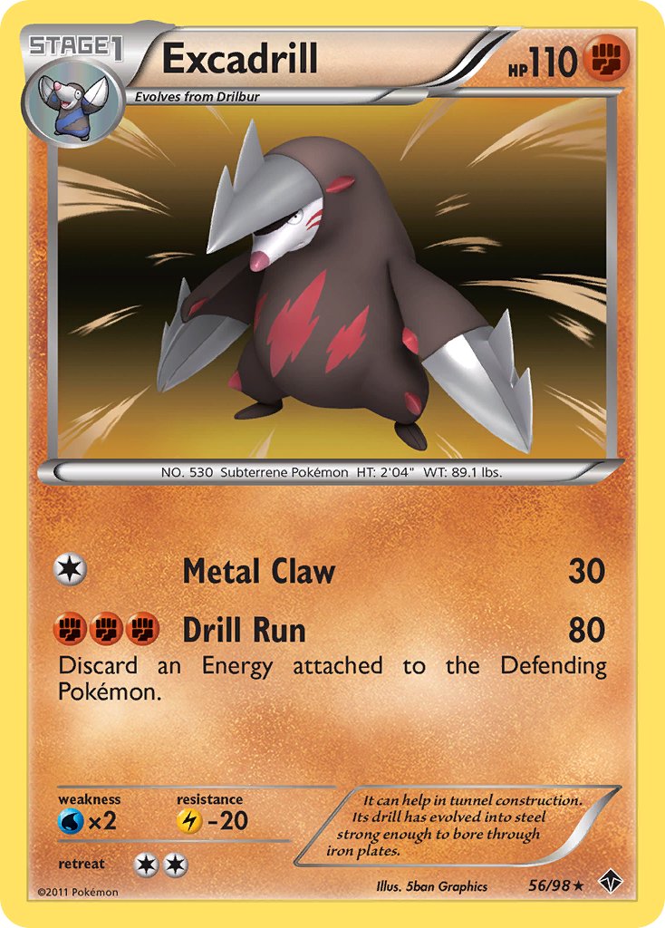 Excadrill (56/98) (Cosmos Holo) (Blister Exclusive) [Black & White: Emerging Powers] | Nerdhalla Games