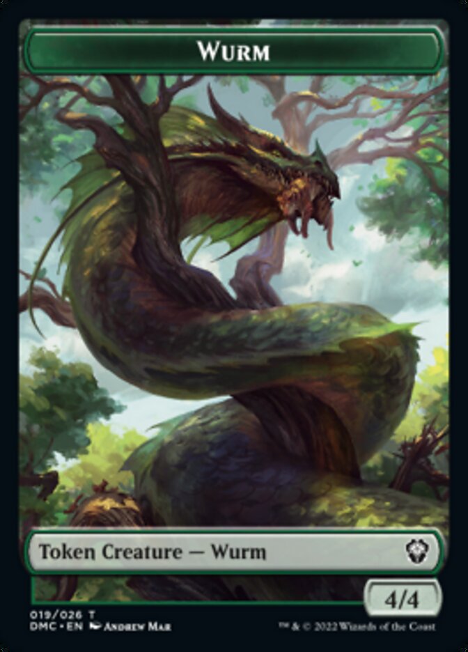 Soldier // Wurm Double-sided Token [Dominaria United Tokens] | Nerdhalla Games