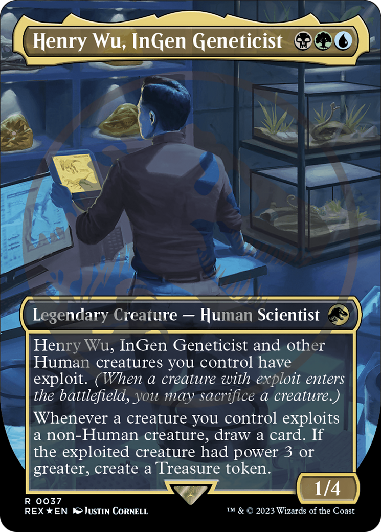 Henry Wu, InGen Geneticist Emblem (Borderless) [Jurassic World Collection Tokens] | Nerdhalla Games