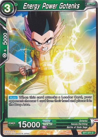 Energy Power Gotenks [BT1-071] | Nerdhalla Games