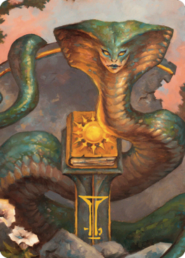 Guardian Naga Art Card (Gold-Stamped Signature) [Commander Legends: Battle for Baldur's Gate Art Series] | Nerdhalla Games