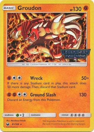 Groudon (81/168) (Cosmos Holo Gamestop Promo) [Sun & Moon: Celestial Storm] | Nerdhalla Games