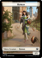 Zombie Knight // Human (6) Double-Sided Token [March of the Machine Commander Tokens] | Nerdhalla Games