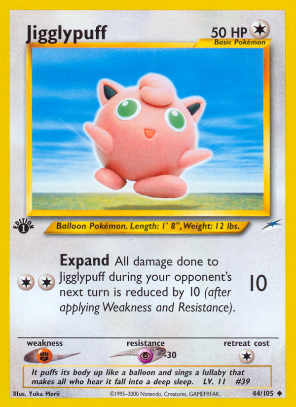 Jigglypuff (44/105) [Neo Destiny 1st Edition] | Nerdhalla Games