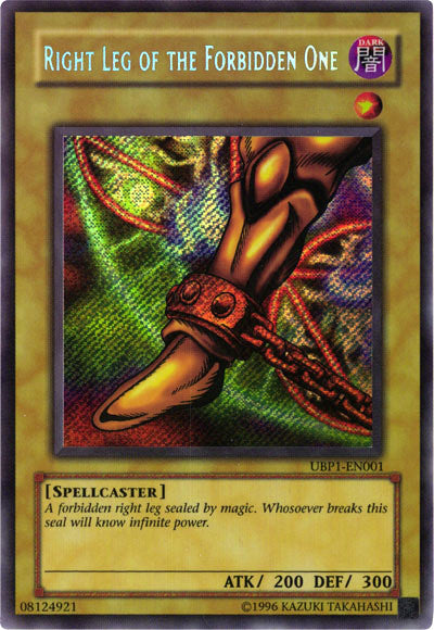 Right Leg of the Forbidden One [UBP1-EN001] Secret Rare | Nerdhalla Games