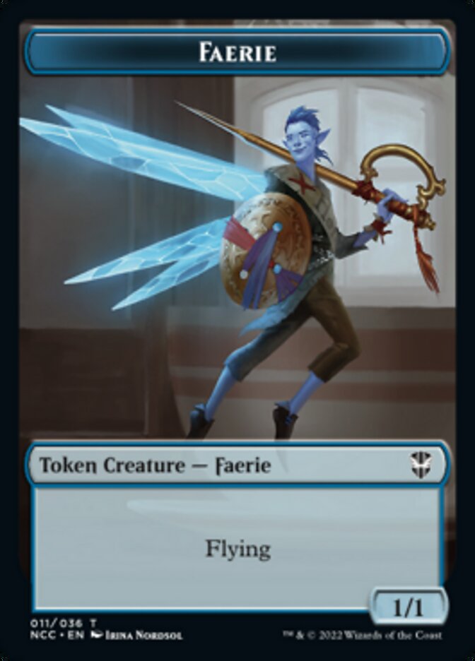 Faerie // Rogue Double-sided Token [Streets of New Capenna Commander Tokens] | Nerdhalla Games