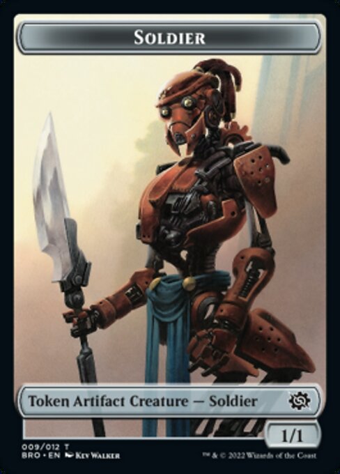 Powerstone // Soldier (009) Double-Sided Token [The Brothers' War Tokens] | Nerdhalla Games