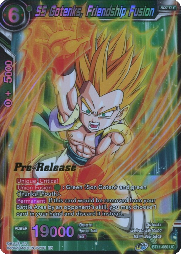 SS Gotenks, Friendship Fusion (BT11-080) [Vermilion Bloodline Prerelease Promos] | Nerdhalla Games