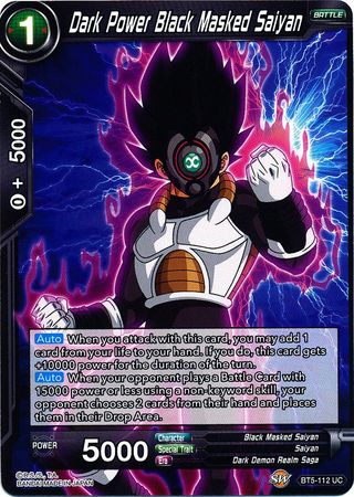 Dark Power Black Masked Saiyan (BT5-112) [Miraculous Revival] | Nerdhalla Games