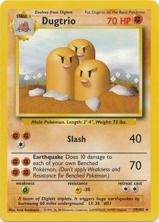 Dugtrio (19/102) [Base Set Unlimited] | Nerdhalla Games