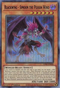 Blackwing - Simoon the Poison Wind (Blue) [LDS2-EN040] Ultra Rare | Nerdhalla Games