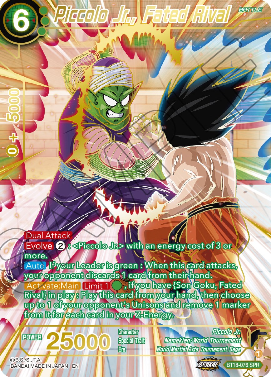 Piccolo Jr., Fated Rival (SPR) (BT18-076) [Dawn of the Z-Legends] | Nerdhalla Games