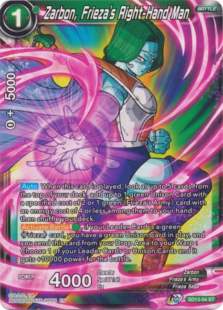 Zarbon, Frieza's Right-Hand Man (Starter Deck - Clan Collusion) [SD13-04] | Nerdhalla Games