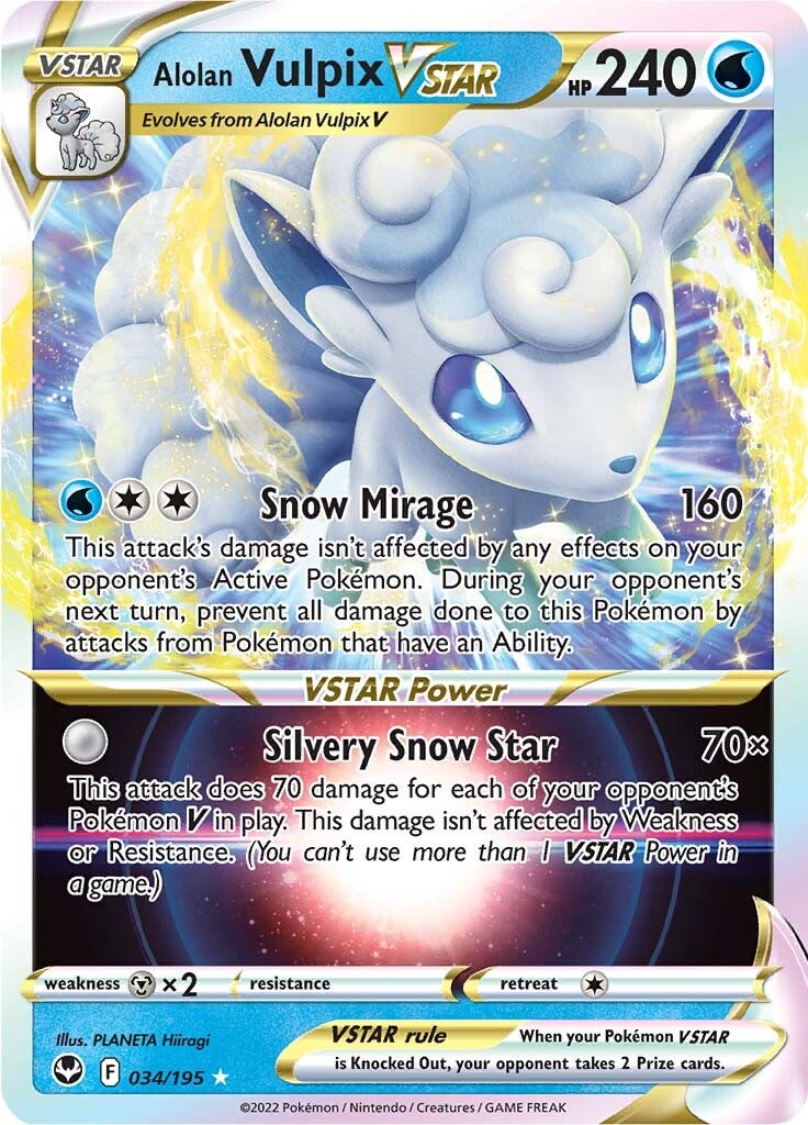 Alolan Vulpix VSTAR (034/195) [Sword & Shield: Silver Tempest] | Nerdhalla Games