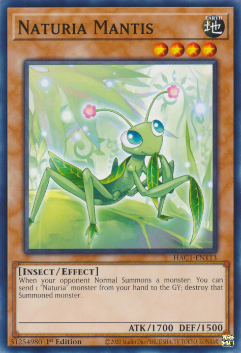 Naturia Mantis [HAC1-EN113] Common | Nerdhalla Games