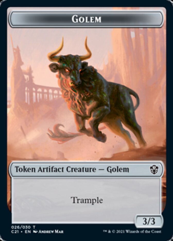 Golem (026) // Thopter Token [Commander 2021 Tokens] | Nerdhalla Games