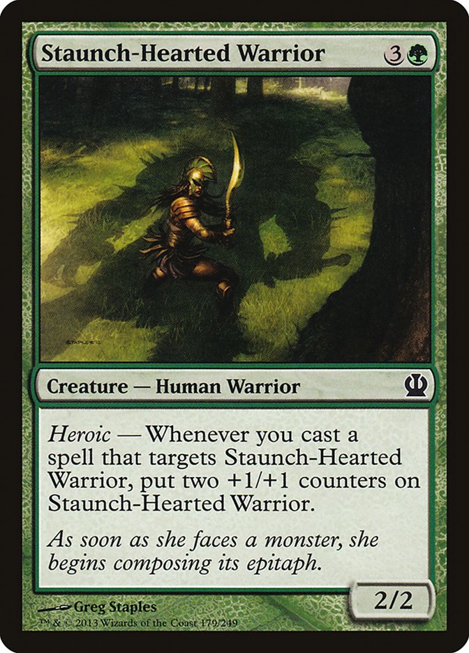 Staunch-Hearted Warrior [Theros] | Nerdhalla Games