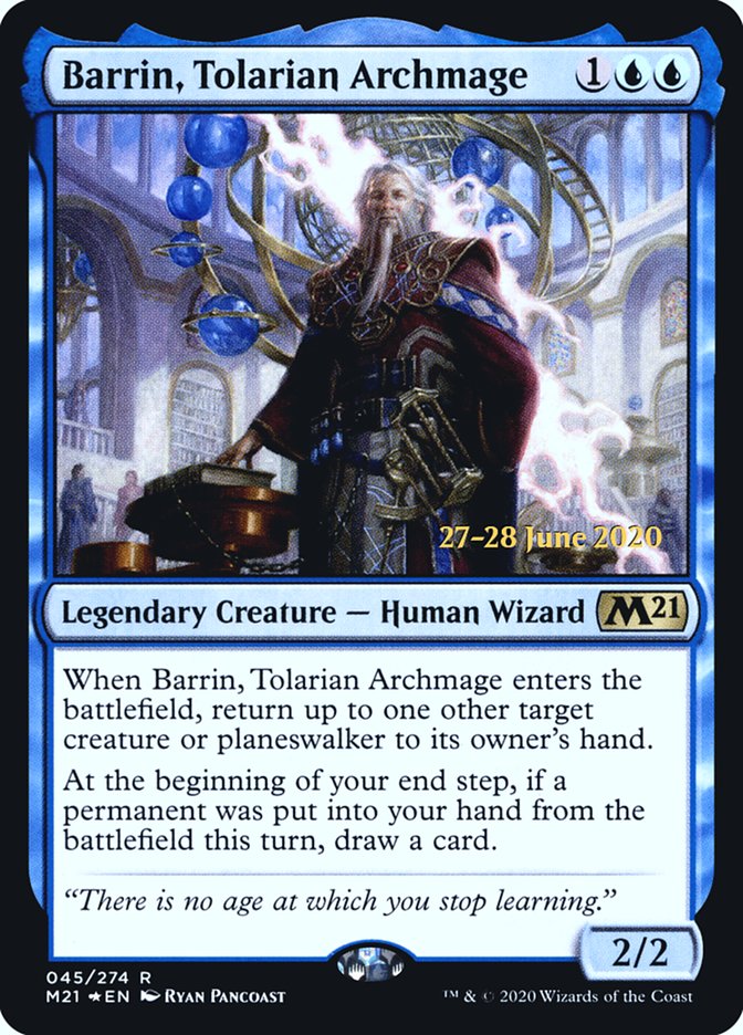 Barrin, Tolarian Archmage  [Core Set 2021 Prerelease Promos] | Nerdhalla Games