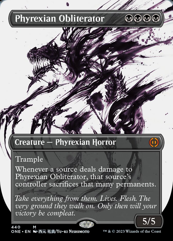 Phyrexian Obliterator (Borderless Ichor Step-and-Compleat Foil) [Phyrexia: All Will Be One] | Nerdhalla Games