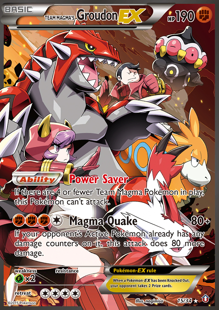 Team Magma's Groudon ex (15/34) [XY: Double Crisis] | Nerdhalla Games