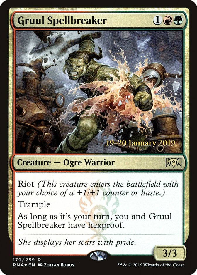 Gruul Spellbreaker [Ravnica Allegiance Prerelease Promos] | Nerdhalla Games