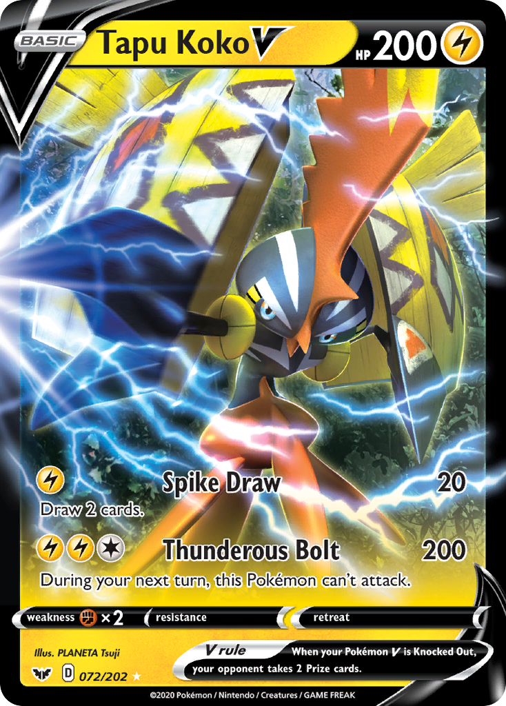 Tapu Koko V (072/202) [Sword & Shield: Base Set] | Nerdhalla Games