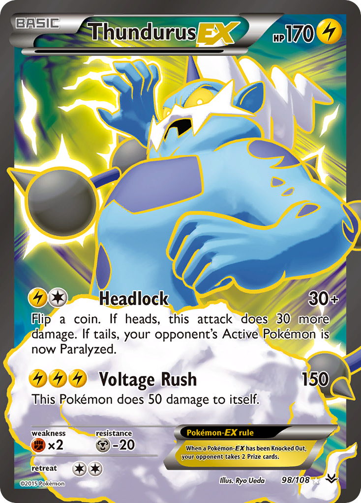 Thundurus EX (98/108) [XY: Roaring Skies] | Nerdhalla Games