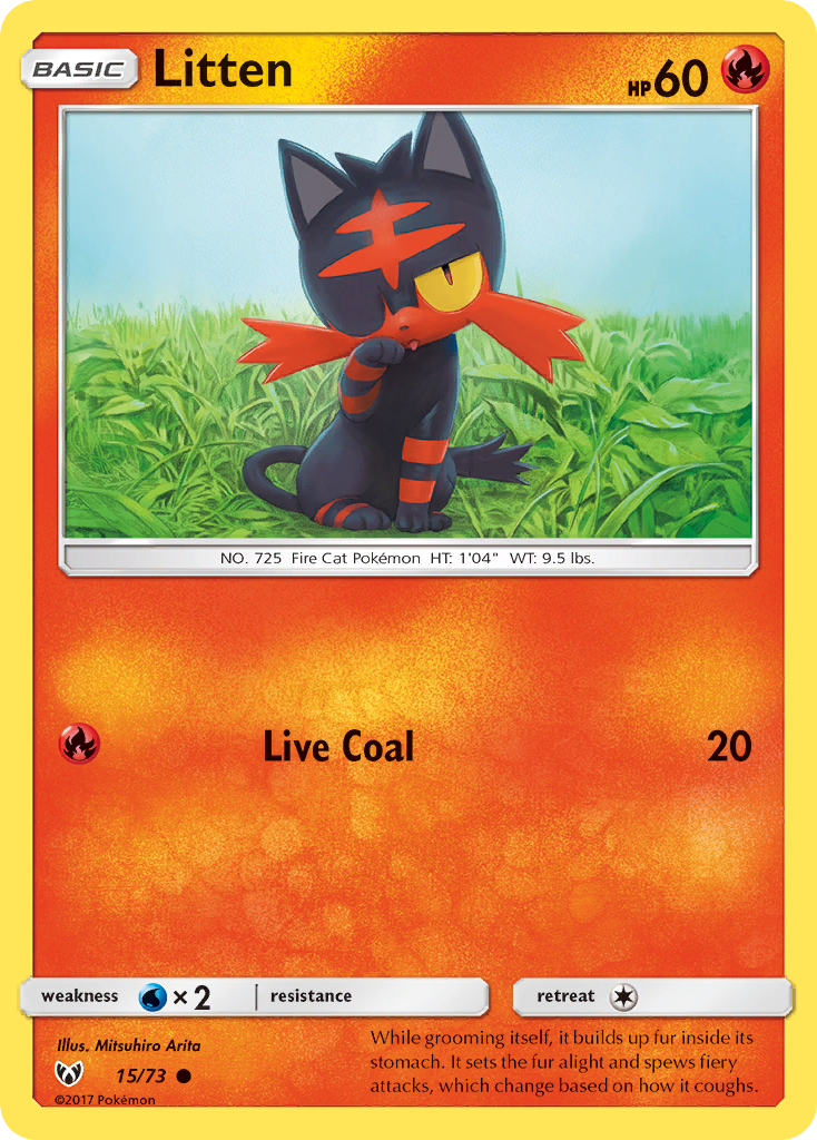 Litten (15/73) [Sun & Moon: Shining Legends] | Nerdhalla Games