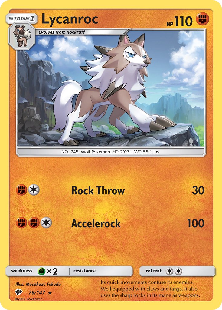 Lycanroc (76/147) (Theme Deck Exclusive) [Sun & Moon: Burning Shadows] | Nerdhalla Games