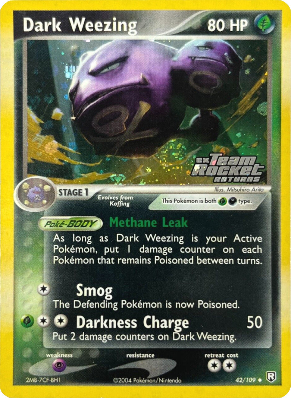 Dark Weezing (42/109) (Stamped) [EX: Team Rocket Returns] | Nerdhalla Games