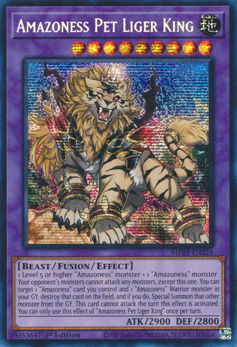 Amazoness Pet Liger King [MP23-EN224] Prismatic Secret Rare | Nerdhalla Games