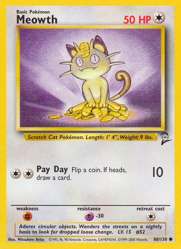 Meowth (80/130) [Base Set 2] | Nerdhalla Games