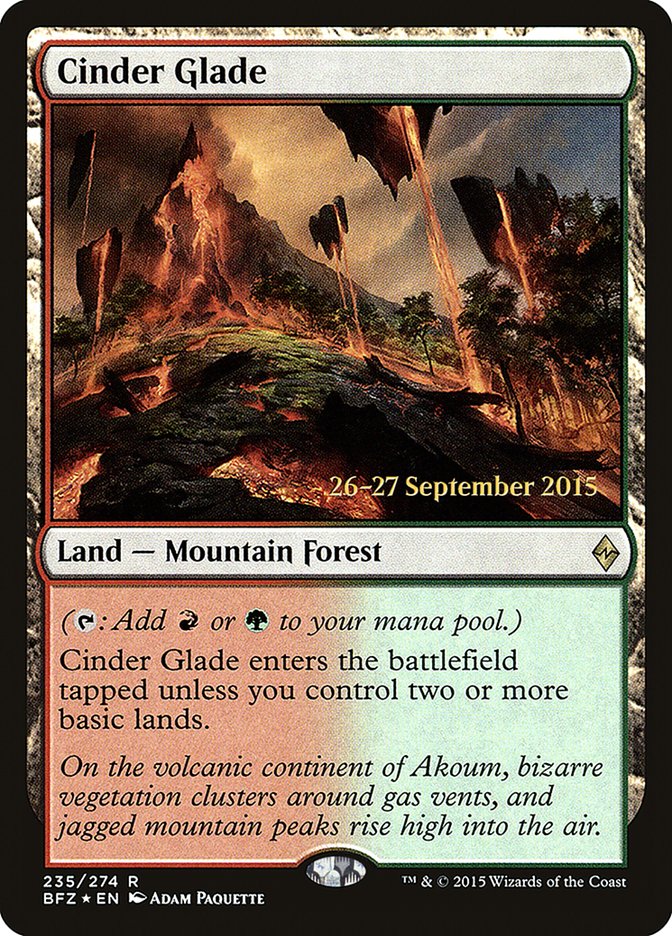 Cinder Glade  [Battle for Zendikar Prerelease Promos] | Nerdhalla Games