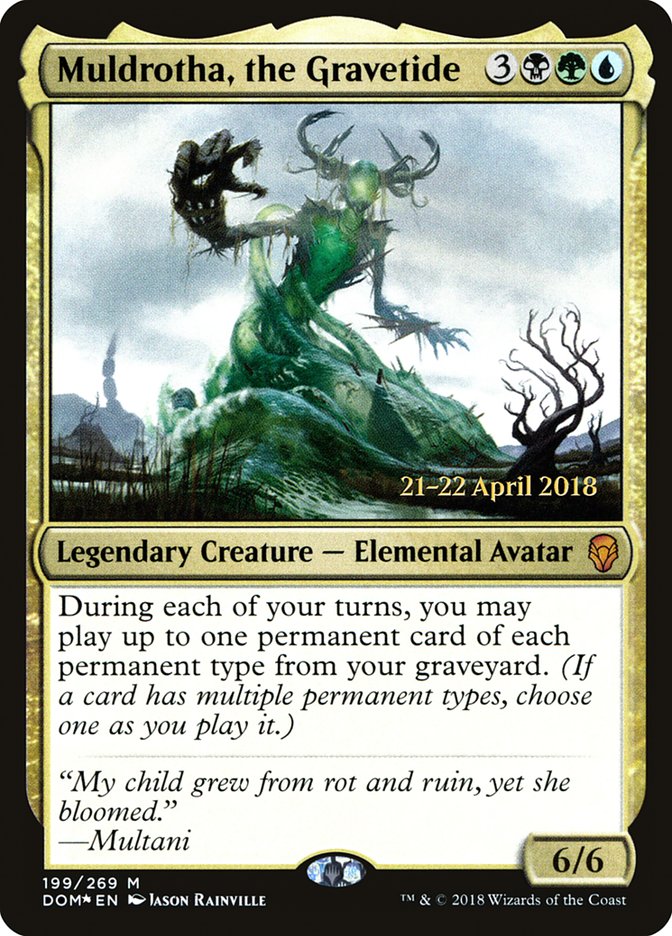 Muldrotha, the Gravetide  [Dominaria Prerelease Promos] | Nerdhalla Games