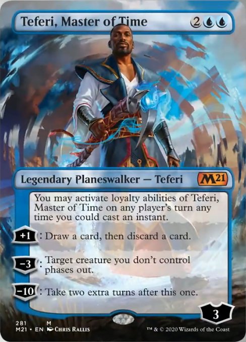 Teferi, Master of Time (Borderless) [Core Set 2021] | Nerdhalla Games