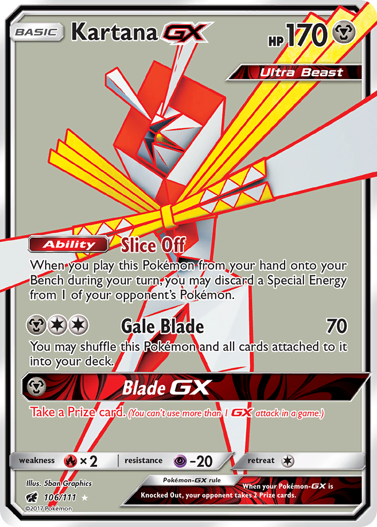 Kartana GX (106/111) [Sun & Moon: Crimson Invasion] | Nerdhalla Games