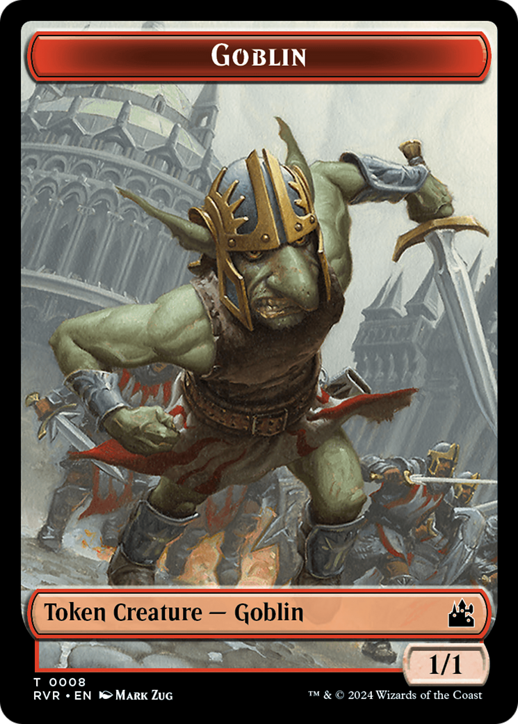 Goblin (0008) // Wurm Double-Sided Token [Ravnica Remastered Tokens] | Nerdhalla Games