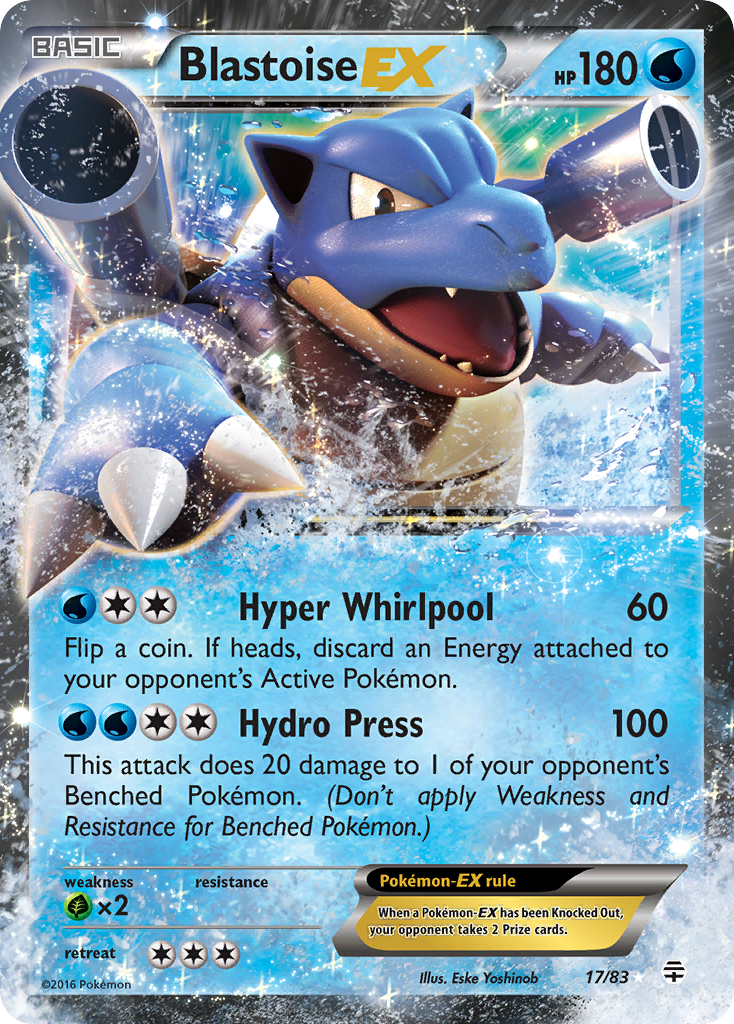 Blastoise EX (17/83) [XY: Generations] | Nerdhalla Games