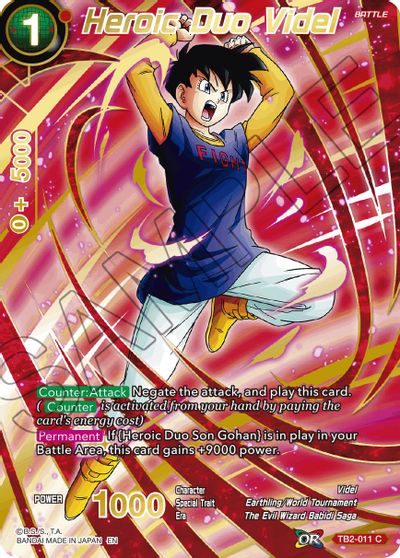 Heroic Duo Videl (Alternate Art) [TB2-011] | Nerdhalla Games